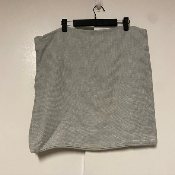 Restoration Hardware Grey linen Pillow Shams set Size 20 X 20 - Picture 1 of 9